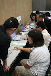 教育用ソフト展示の様子